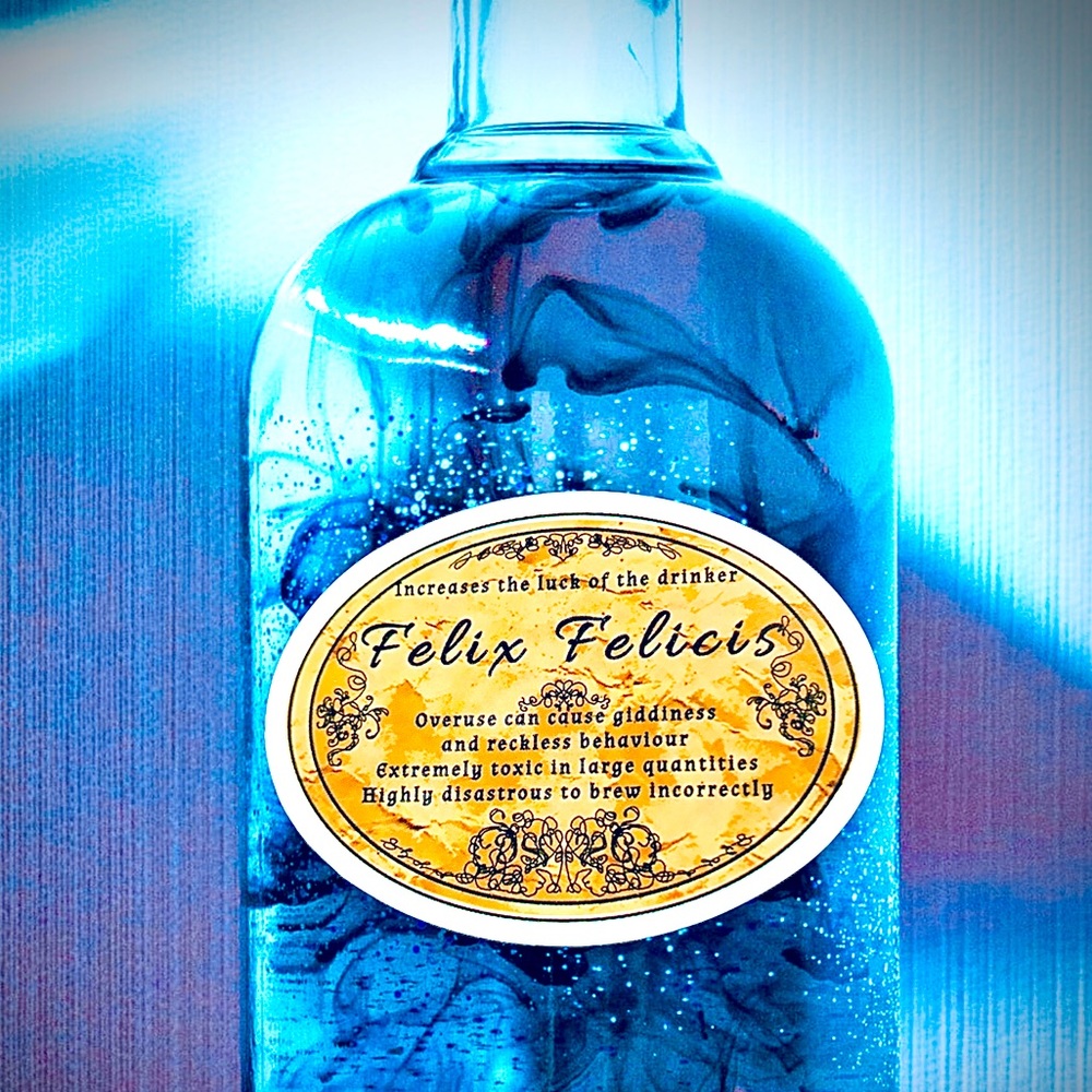 Felix Felicis Witchy Sorceress Supreme Potion B0ttle Label Sticker